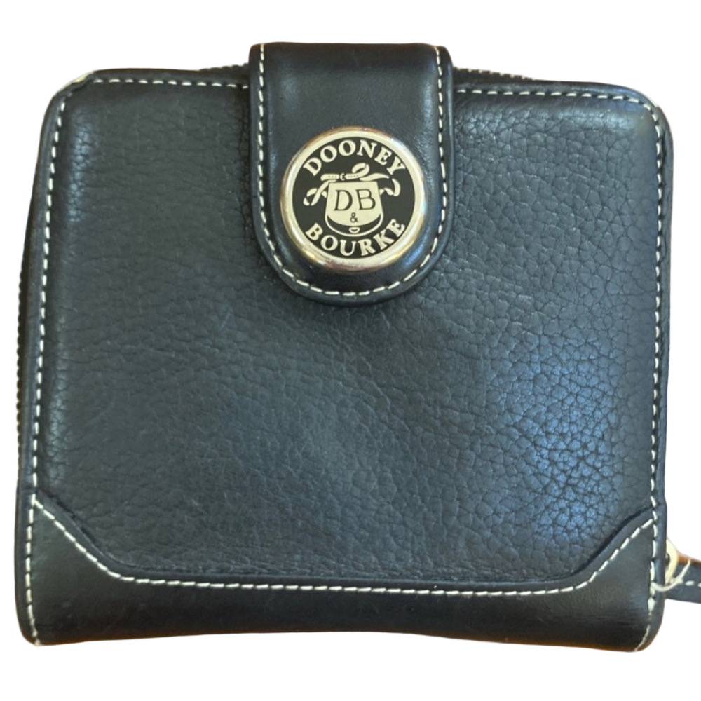 Dooney & Bourke Black Textured Wallet EUC